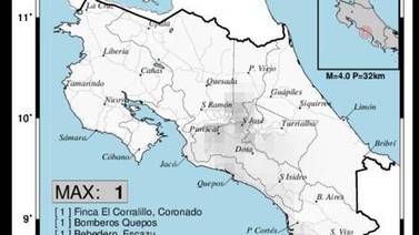 Temblor en Costa Rica: sismo de 4 grados sacudió Quepos