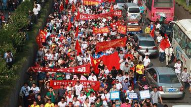 Disputa por islas aviva protestas en China contra Japón