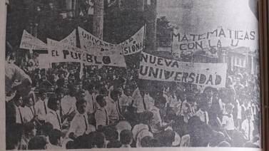 Hoy hace 50 años: Estudiantes pedían universidad en Heredia
