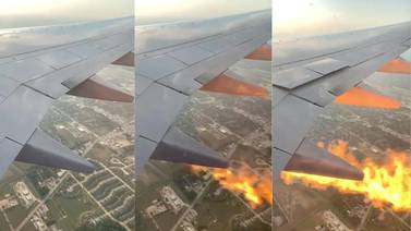 Fuego en ala de avión provoca pánico en un vuelo a Cancún