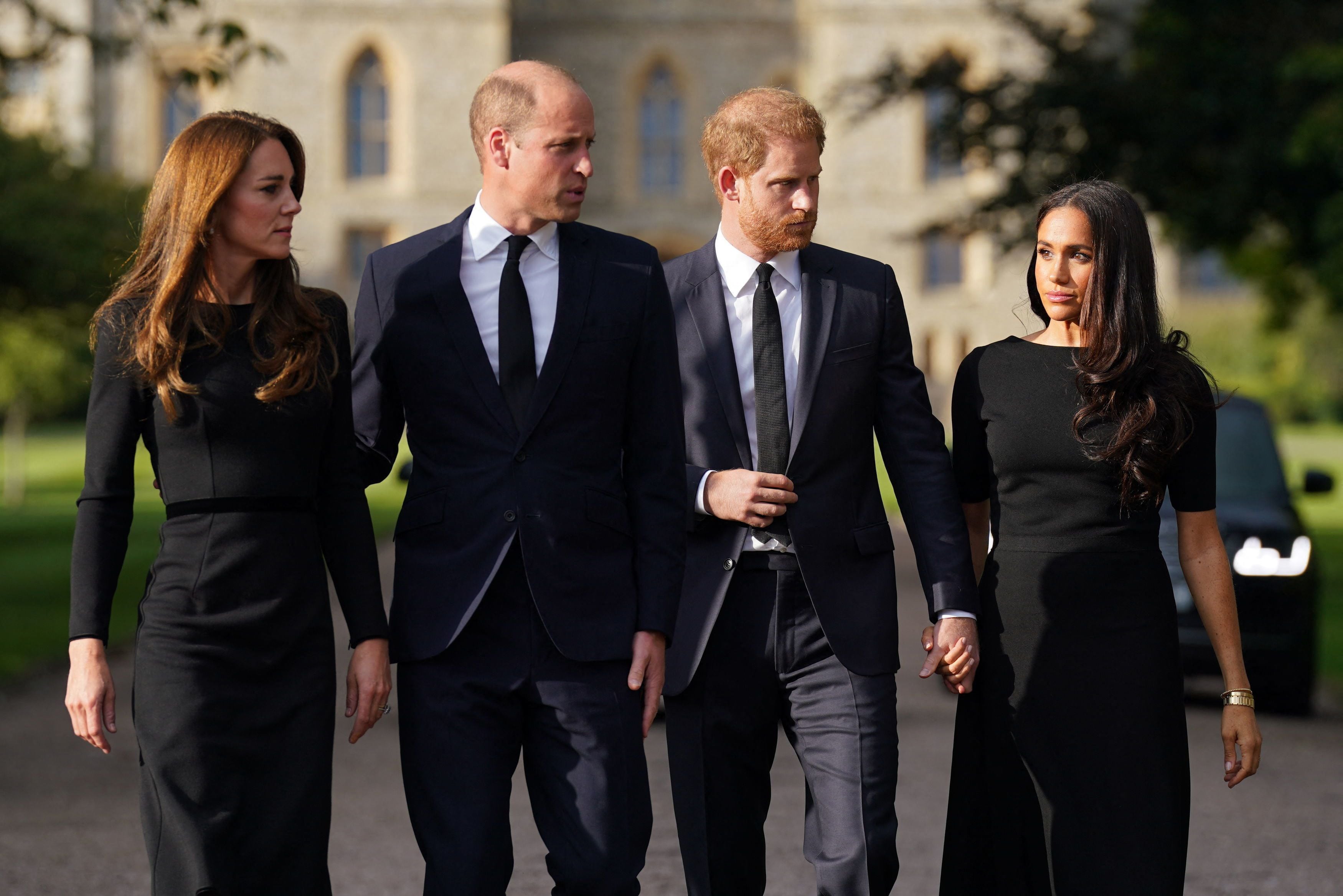 La última vez que se vio a los príncipes William y Harry junto a sus esposas Kate y Meghan en una actividad pública fue durante el funeral de la reina Isabel II.