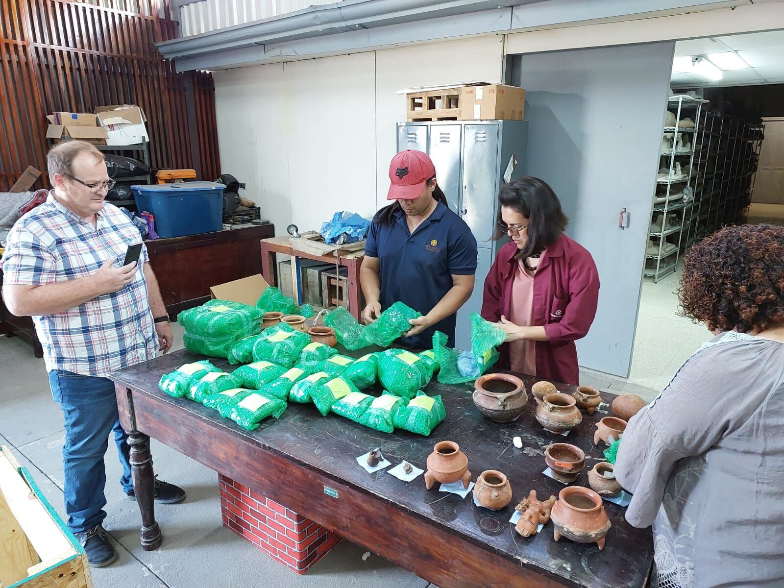 Las piezas llegaron con su embalaje para protegerlas de golpes en el trayecto de regreso. Fotografía: Museo Nacional de Costa Rica