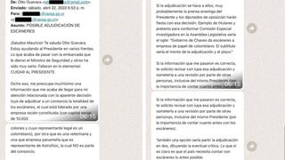Capturas de pantalla del correo enviado por el exdiputado Otto Guevara al gerente general de Racsa, Mauricio Barrantes, el 22 de abril pasado.