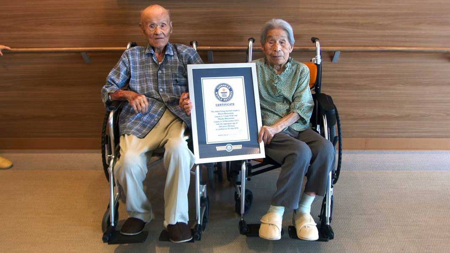 Самый долгий лет жизни. Масао и Мияко Матсумото. Рекорд Гиннеса долгожители. Самая пожилая пара в мире. Долголетие в браке.
