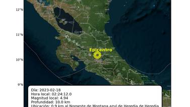Temblor de 5 grados en el centro del territorio despertó a Costa Rica este sábado