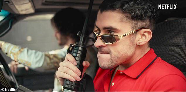 Bad Bunny interpretó a uno de los matones del cártel de Tijuana en 'Narcos: México'. Foto: Netflix