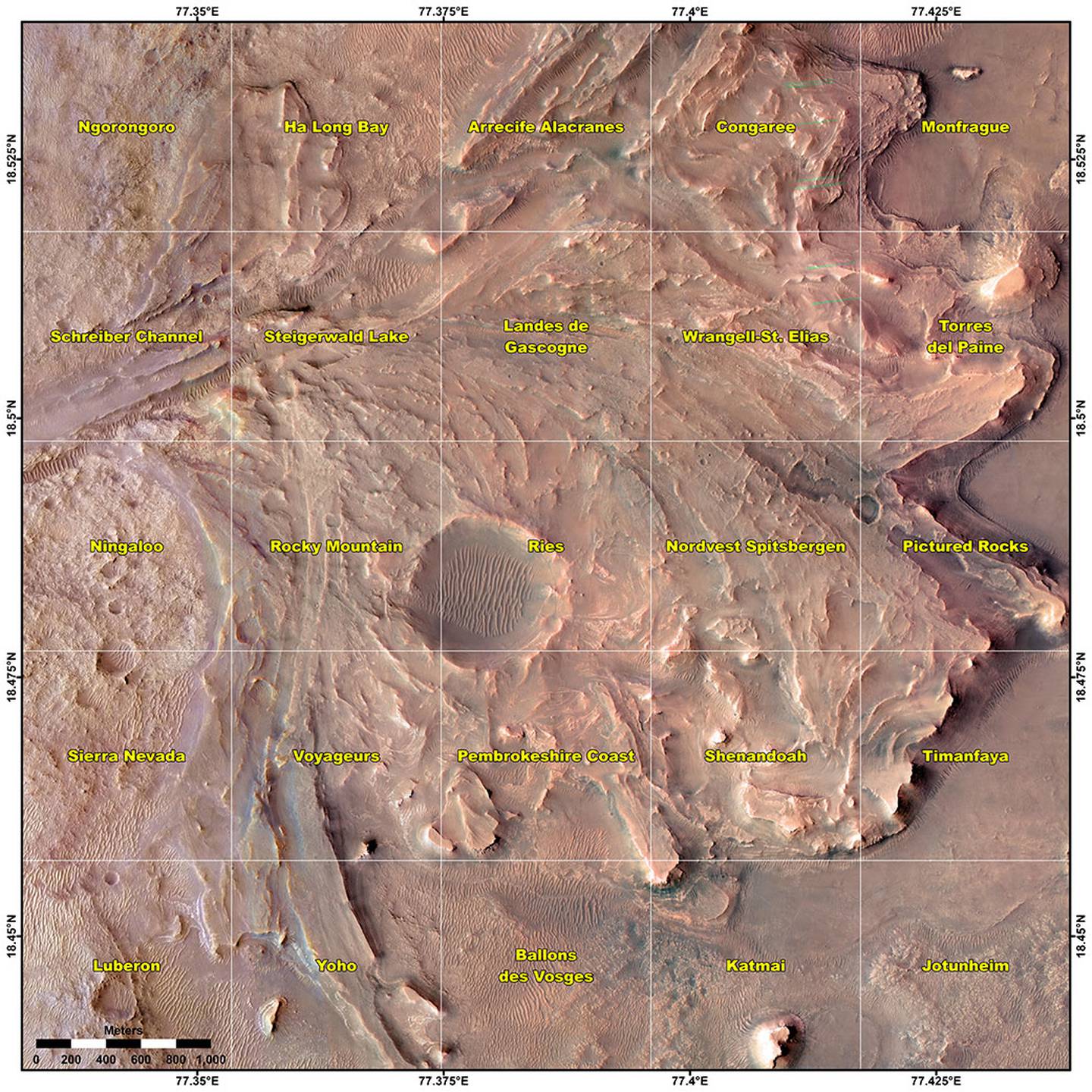 How and why does NASA name each rock it explores on Mars?