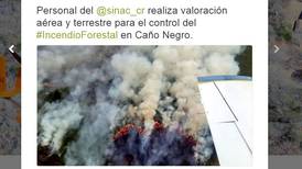 Aguacero ayuda a mitigar incendio forestal en Caño Negro