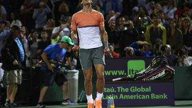   Rafael Nadal dejó en el camino a Milos Raonic y avanzó a las semifinales del Masters 1000 de Miami