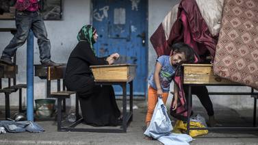 Escuelas no dan abasto para tantos refugiados en la franja de Gaza