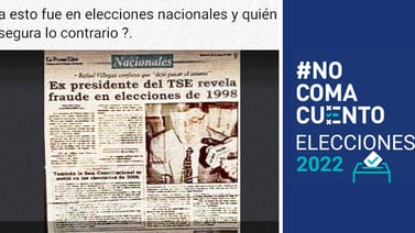 ¿Hubo fraude en las elecciones de Costa Rica en 1998?