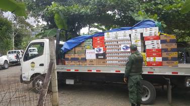 Policía decomisó en Talamanca contrabando de licores valorado en casi ¢27 millones