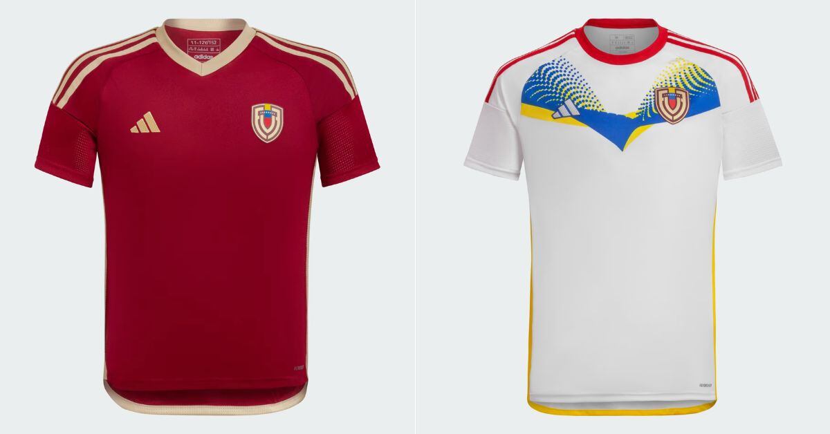 Nueva camiseta Adidas de local y visitante de Venezuela, para la temporada 2024-2025.
