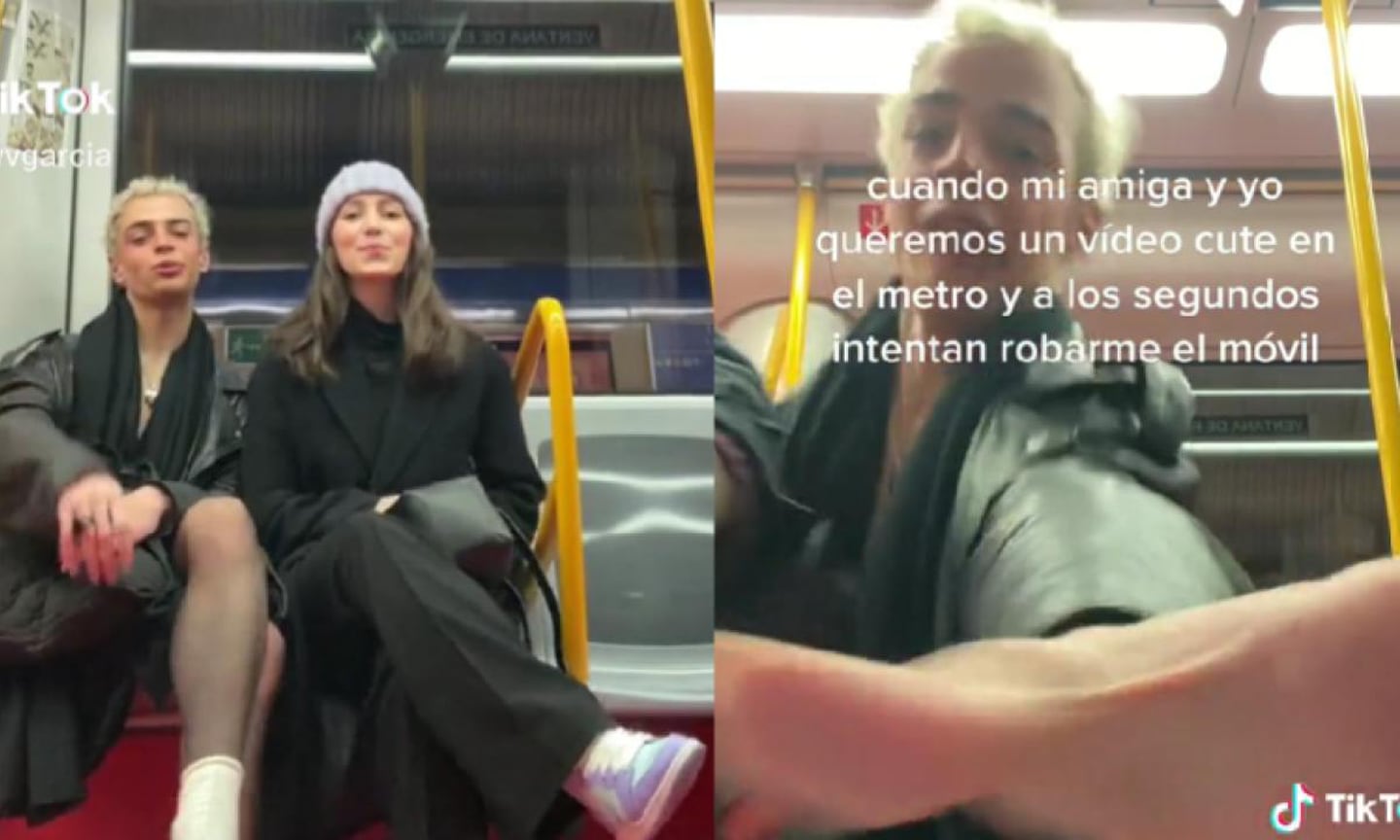 Tiktoker graba video en metro de España y hombre casi roba su celular | La  Nación