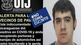 #NoComaCuento: Mensaje utiliza foto de youtuber español para difundir falsa alerta sobre ’nicaragüense’ con covid-19