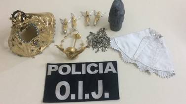 Policía Judicial recupera en tres horas réplica de la Virgen de los Ángeles robada en Puntarenas