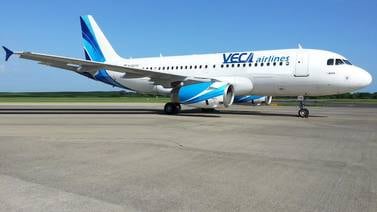 VECA Airlines aterrizó en el Juan Santamaría con su primer vuelo Costa Rica-El Salvador