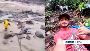 Rescatista de perro en Turrialba: ‘Había que arriesgarse, es un ser vivo y ocupaba ayuda’