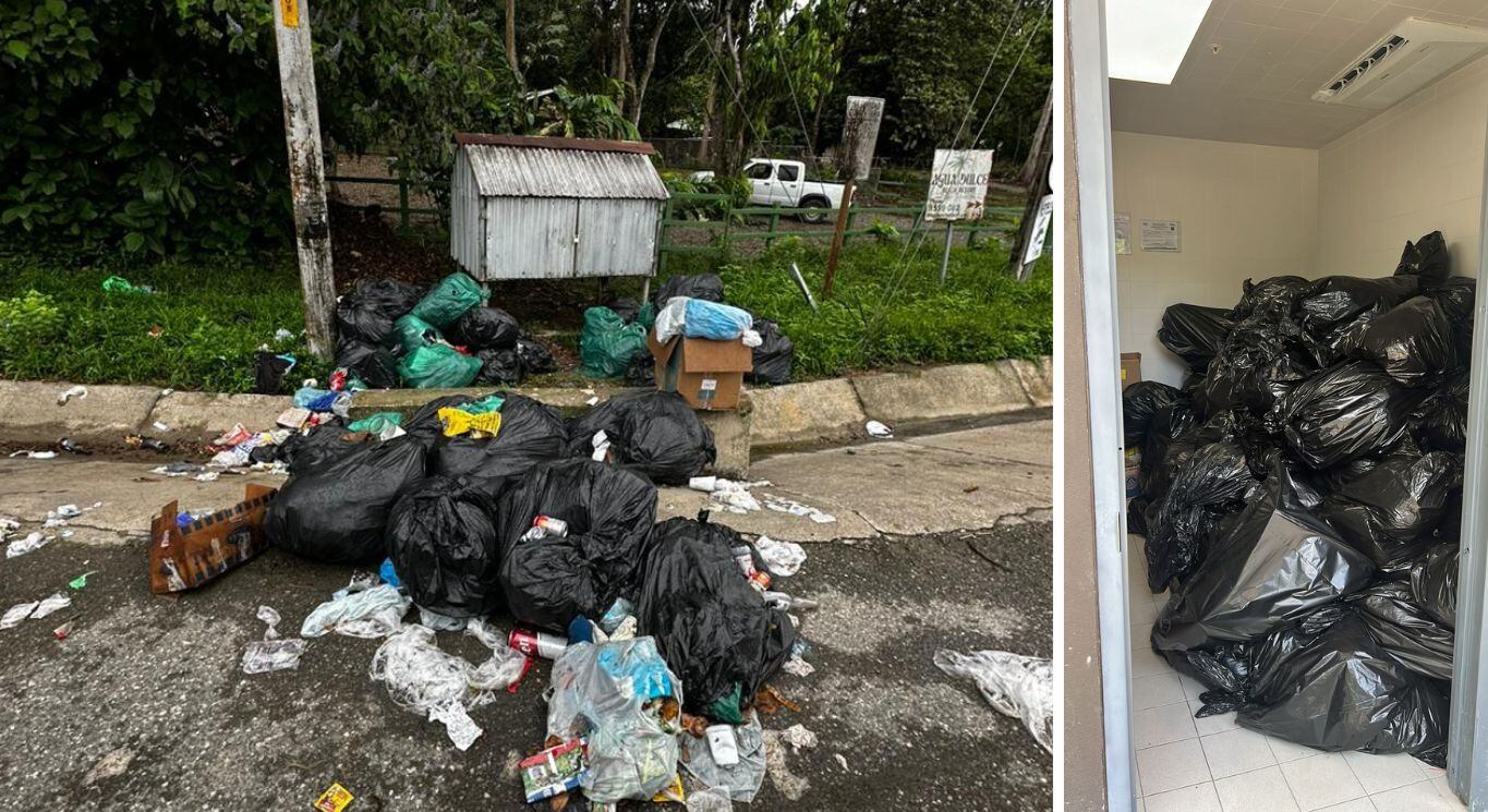 Estas son algunas de las fotografías que ilustran el problema de la recolección de basura en el cantón de Puerto Jiménez, ubicado al sur de Puntarenas.