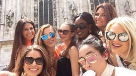 Karina Ramos se reúne en Milán con 24 excompañeras del Miss Universo 2014