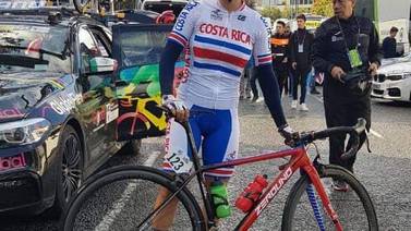 Tica María José Vargas no pudo terminar prueba en el Mundial de Ciclismo 