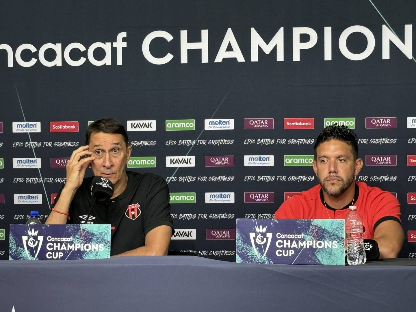 Alexandre Guimaraes y Leonel Moreira dijeron lo que esperan de Liga Deportiva Alajuelense este jueves 14 de marzo, en el partido contra New England Revolution en la Copa de Campeones de Concacaf.