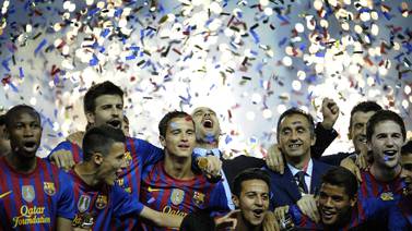 El   <em>Barça</em>  le regala a Guardiola un último trofeo