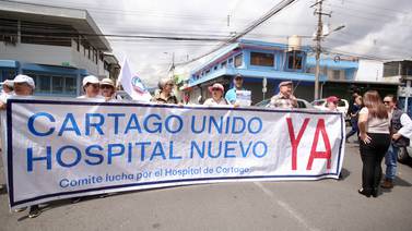Frenado intento de pedir a Salud criterio sobre lote en El Guarco para nuevo hospital de Cartago