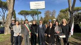 Italia inaugura en Roma el ‘Parque Costa Rica’ en honor al 75.° aniversario de la Abolición del Ejército