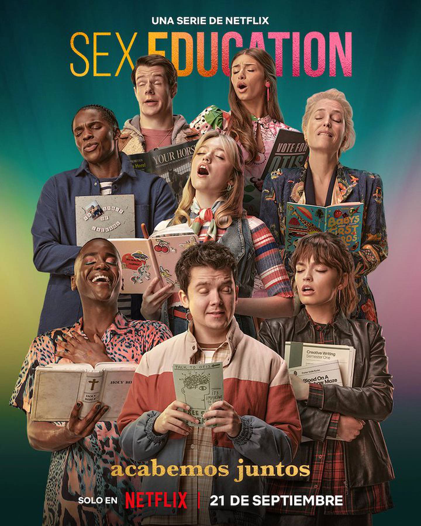 La serie 'Sex Education' presentará viejos y nuevos personajes en su última temporada.  Otis y sus amigos van a una nueva escuela y eso representa para ellos muchos retos.