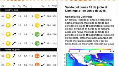 App del CIMAR informará sobre oleaje, viento y mareas