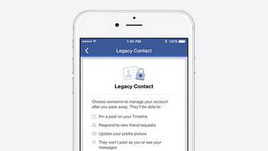 Facebook ahora le permite elegir quién controla su cuenta después de morir