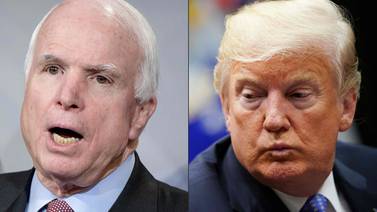 Trump rechaza que mandara a ocultar barco bautizado con nombre de McCain, su duro rival