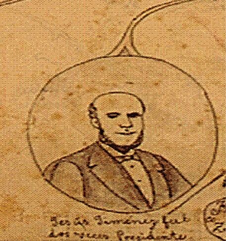 José María Figueroa hizo un retrato de Jesús Jiménez Zamora. Se trata de un dibujo en tinta sobre papel grueso que aparece en un estudio genealógico representado en forma de árbol.