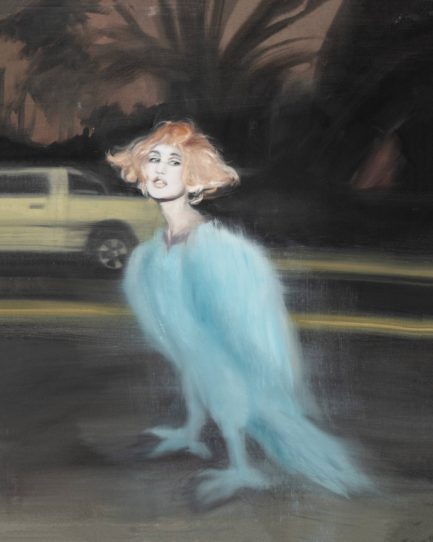 'Aterrizando en Miami', óleo sobre lienzo de la artista Olga Anaskina.