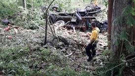 Vuelco de camión cargado de madera deja dos muertos en Buenos Aires de Puntarenas