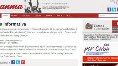 Partido Comunista Cubano despide al director del periódico 'Granma'