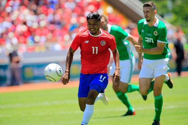 Johan Venegas fue titular ante Irlanda del Norte y consiguió una anotación. Fotografía: Rafael Pacheco