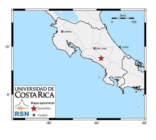 El sismo en Copey de Dota tuvo una magnitud de 3,6 grados. Los vecinos de la zona lo describieron como rápido y fuerte.