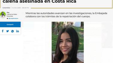 Joven colombiana asesinada en Tibás llevaba tres meses en Costa Rica