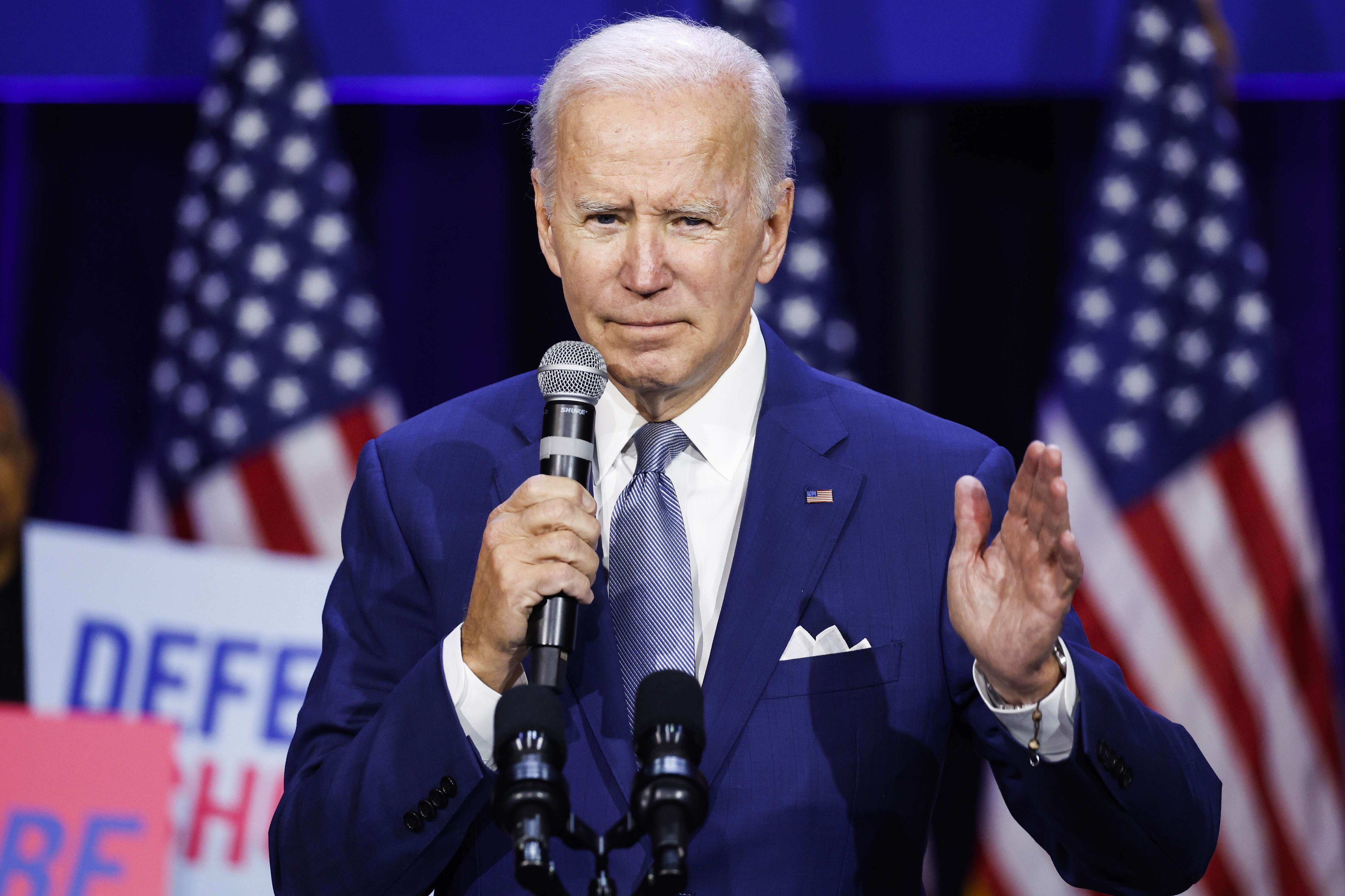 Cuando faltan tres semanas para el día de las elecciones, Biden destacó en sus declaraciones cuestiones relacionadas con la salud reproductiva de las mujeres y prometió codificar el acceso al aborto. (Foto: Anna Moneymaker/Getty Images/AFP)