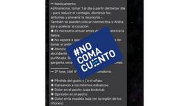 #NoComaCuento: Médico advierte sobre peligrosos ‘consejos’ que circulan en WhatsApp para tratar en casa la covid-19