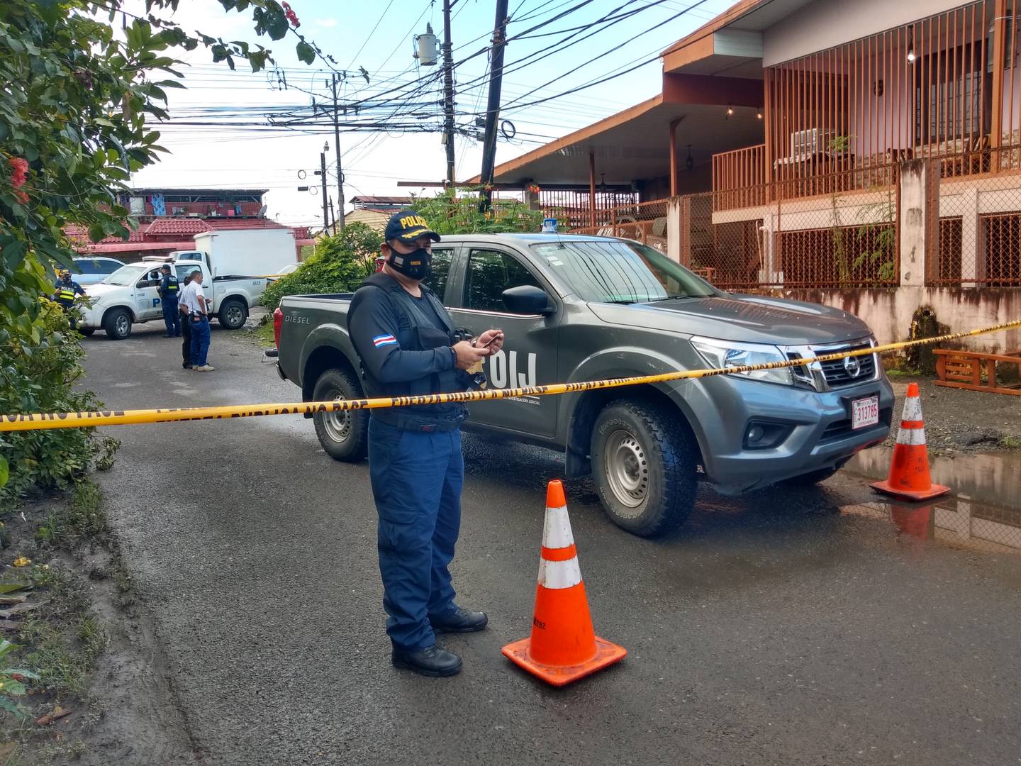 El más reciente asesinato en Limón ocurrió el lunes en barrio Las Palmeras, donde perdió la vida José Mauricio Zúñiga, de 34 años. Foto: Raúl Cascante.