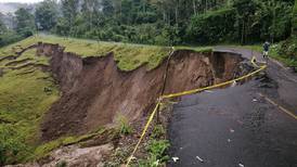 Conavi cierra paso por ruta a Turrialba debido a falla geológica agravada por lluvias
