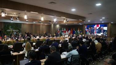 Ministros del G20 divididos ante guerras y crisis humanitarias