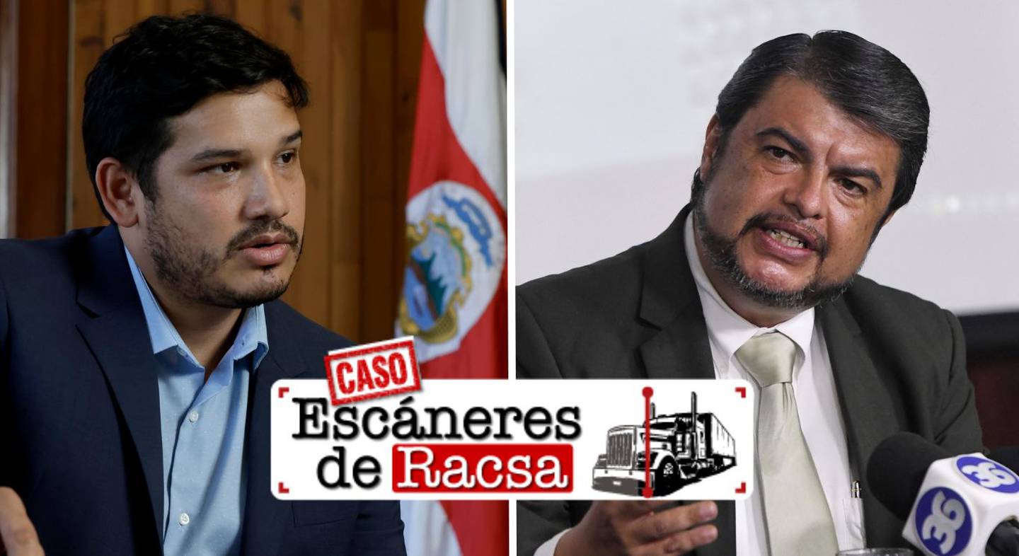 En la imagen, a la izquierda, el ministro de Agricultura y Ganadería, Víctor Julio Carvajal, a la derecha, el ministro de Seguridad Pública, Mario Zamora.