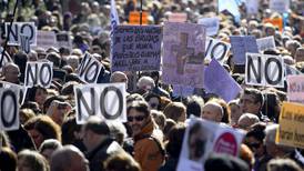 Protestas por    reforma  a la ley de aborto en España 
