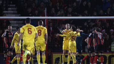 Liverpool venció al Bournemouth y se medirá con el Chelsea en semifinales de la Copa de la Liga