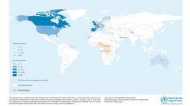 Países con viruela del mono registrado en su territorio hasta el 1 de junio de 2022