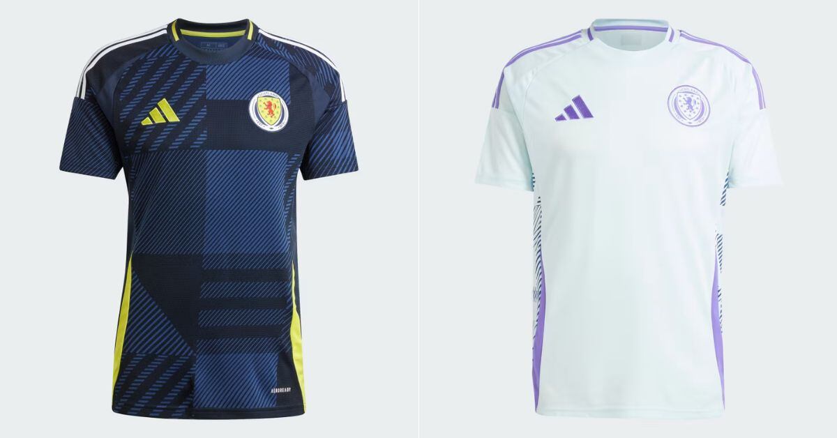 Nueva camiseta Adidas de local y visitante de Escocia, para la temporada 2024-2025.